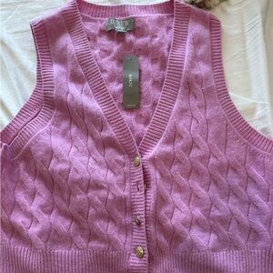 J. Crew 100% NWT Cashmere Cropped Sweater Vest